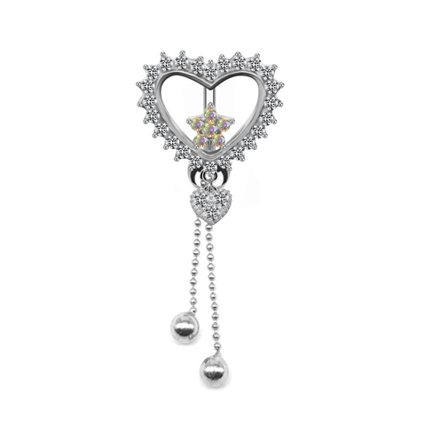 Prachtige Legering Strass Hart Engelenvleugels Vlinder Navelpiercing Voor Vrouwen Mode Piercing Lichaamssieraden Navel Ring