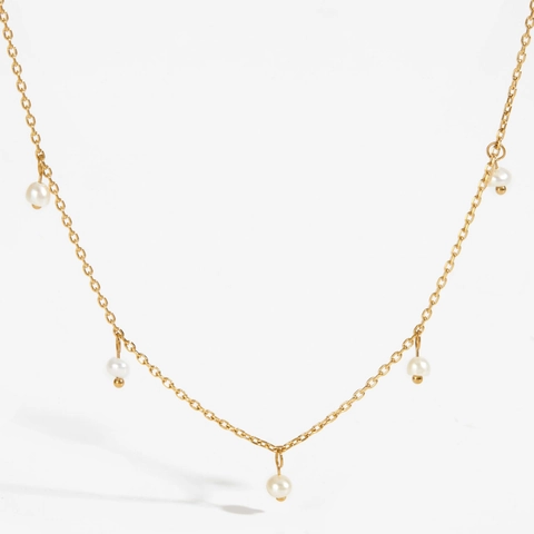 Collier Pendentif Perle Eau Douce Élégant En Acier Inoxydable Étanche Plaquage PVD Bijoux Haute Qualité Pour Femmes