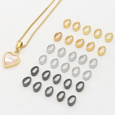 Cierres Para Colgantes Conectores Cobre Chapado En Oro Accesorios Para Hacer Joyas Collares Pulseras Hechos A Mano