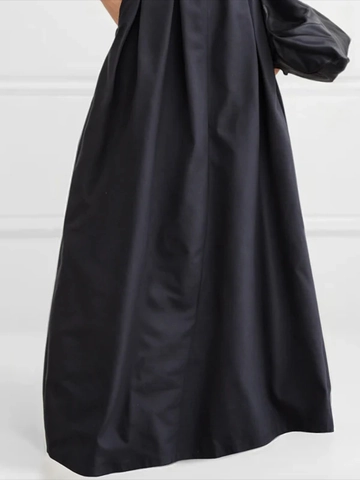 Jupe Maxi Plissée À Taille Haute Mélange Coton Lin Élégante Décontractée Jupes Longues Trapèze Pour Femmes