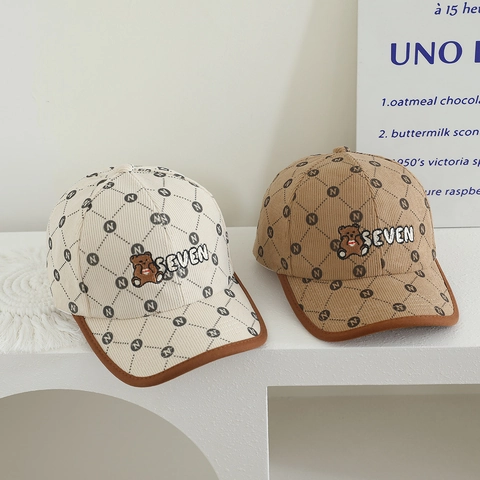 Cappello Da Baseball E Cappello Pescatore In Velluto A Coste Per Bambini Ricamo Orso Motivo Lettere Cappello Da Sole