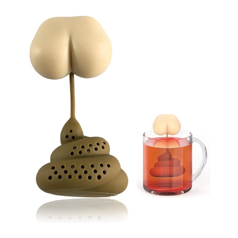 Infusore Per Tè Forma Di Cacca Animale Novità Silicone Alimentare Colino Per Tè Sfuso Accessori Creativi Per Tè