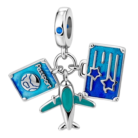 Cartoon Tier Reise Medizin DIY Perle Charms Kupfer Versilbert Emaille Zirkon Für Armband Halskette