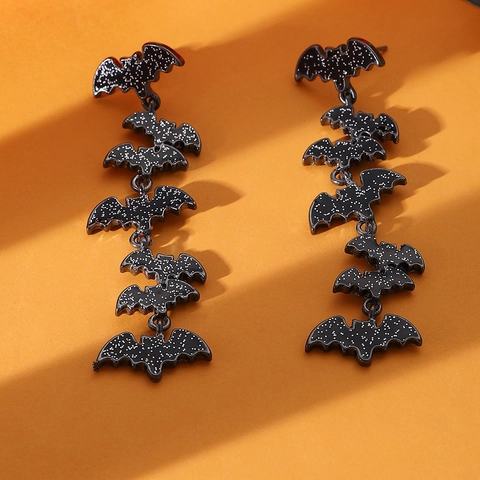 Orecchini Pendenti Halloween Lega Smalto Strass Zucca Ragno Fantasma Pipistrello Cappello Da Strega Gioielli Per Donne