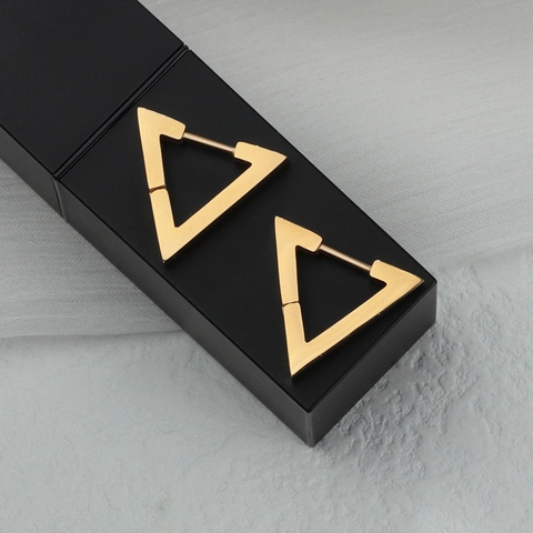 Dreieck Ohrringe Edelstahl Minimalistisch Geometrisch Hohl Huggie Ohrringe Für Damen Herren Hip Hop Trendy Schmuck