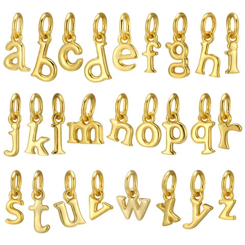Colgante de Letra Inicial de Plata de Ley 925 Dije de Alfabeto DIY para Collar Pulsera Fabricación de Joyas Regalo Mujer Hombre