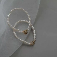 Bracelet en Perles d'Eau Douce Baroques Naturelles Pour Femmes Rétro Plaqué Or 14K Cuivre Fermoir OT Perle Irrégulière Fait à la Main