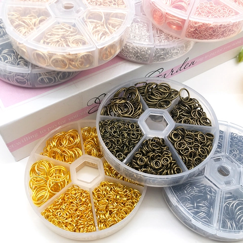 Iron Open Jump Rings Kit For Jewelry Making Necklace Repair DIY Craft Multi Color With Storage Box And Opener Tool