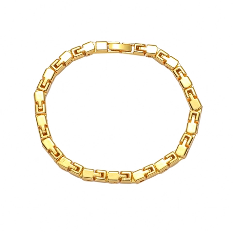 Minimalist Spliced Link Chain Bracelet Alloy Geometric Metal Luster Hip Hop Fashion Jewelry For Men Women Unisex