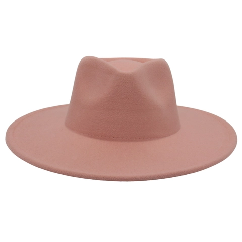Fedora Hat Wide Brim Vintage Woolen Felt Solid Color Classic Jazz Style For Men Women Autumn Winter Fashion Accessory