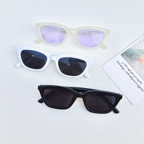 Gafas De Sol Ojo De Gato De Moda Marco De Resina Protección UV400 Diseño De Triángulo Retro Para Mujeres Hombres Estilo Callejero