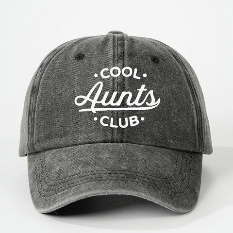 Cappello Da Baseball In Cotone Lavato Cool Aunts Club Lettera Stampata Distressed Vintage Regolabile Cappello Da Sole Per Donna All Aperto