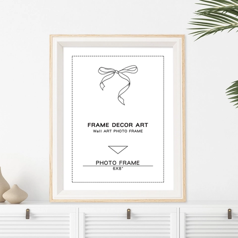 Modern Wood Grain Picture Frame Desktop Stand And Wall Hanging Photo Holder Minimalist Home Office Decor Display