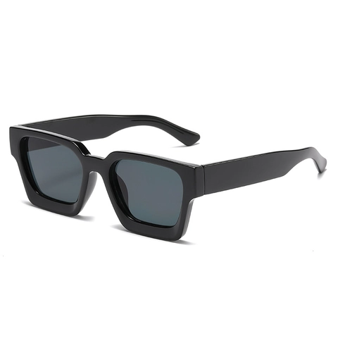 Retro Vierkante Zonnebril Voor Dames Heren Dik Frame UV400 Bescherming Mode Groot Plastic Frame Brillen Streetwear