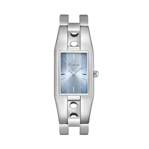 Orologio Al Quarzo Da Donna Quadrante Rettangolare Cinturino In Metallo Traforato Movimento Giapponese Resistente All'acqua