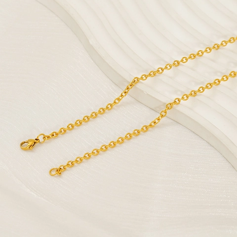 Minimalistische Gliederkette Vergoldeter Edelstahl Luxusschmuck Unisex Mode