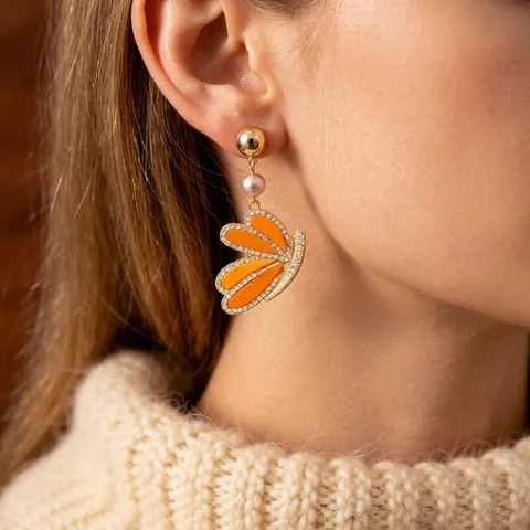 Set Di Gioielli Vintage Ali Di Farfalla Collana Di Künstliche Perle E Orecchini Con Silver Earring Post Lega Strass Accessori Da Donna
