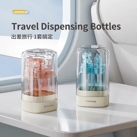 Botellas Dispensadoras De Viaje Plástico Portátiles Antifugas Spray Bomba Para Loción Tónico Cuidado Compactas Recargables