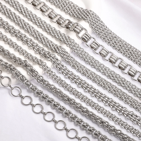 Stainless Steel Chains DIY Jewelry Making Accessories Polished High Brightness Necklace Bracelet Crafting Accessories