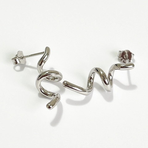 Orecchini A Lobo A Spirale In Argento Sterling 925 Minimalista Geometrico Gioielli Di Tendenza Per Donna