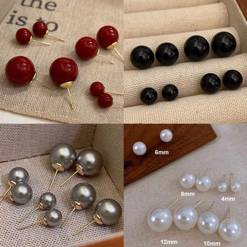 Elegant Artificial Pearl Stud Earrings With 925 Sterling Silver Earring Post Simple Versatile High End Jewelry For Women Fashion Niche Style