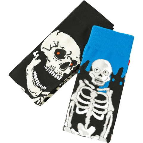 Calze Crew Motivo Scheletro Misto Poliestere Cotone Halloween Streetwear Unisex Novità