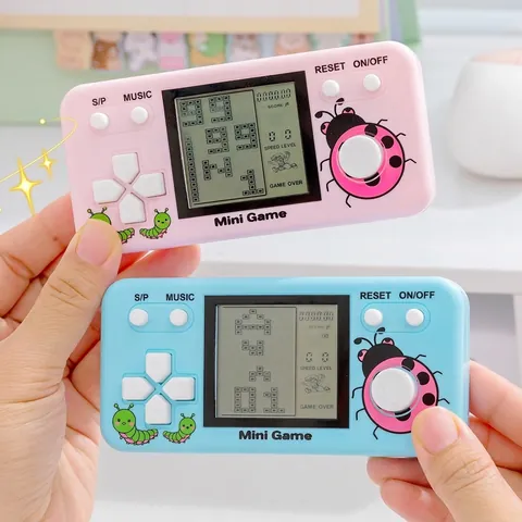 Retro Handheld Game Console Mini Tetris Brick Machine Portable Electronic Toys For Kids Educational Nostalgic Gift