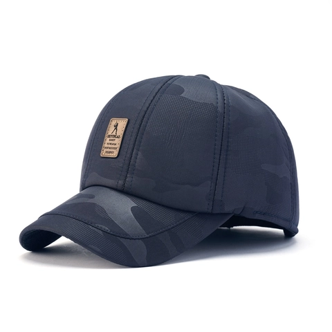 Herren Baseball Cap Camouflage Muster Polyester Outdoor Sport Verstellbar Sonnenschutz Hut Mit Lederpatch Metallschnalle