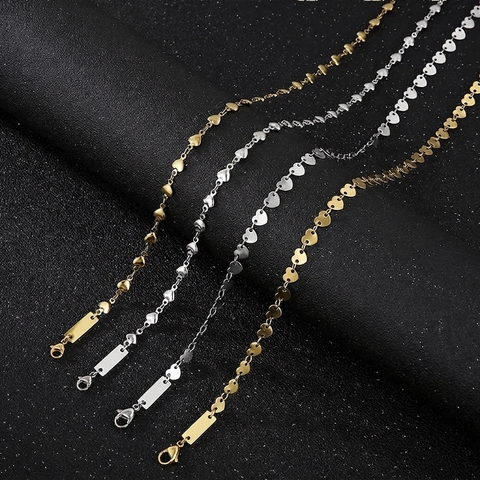 Herz Kette Halskette Für Frauen Edelstahl Blanko Rechteck Anhänger Schlichter Minimalistischer Schmuck