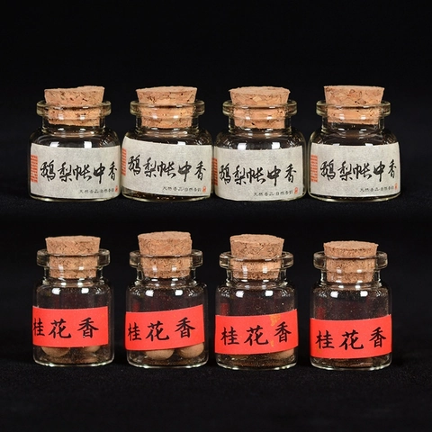 Handgemachte Chinesische Räucherpellets Natürliche Duftpillen Glasflasche Mit Korken Aromatherapie Meditation Antiker Stil