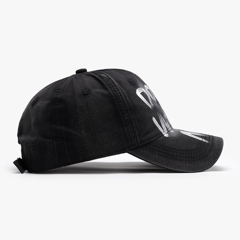 Cappello Da Baseball In Cotone Lavato Lettere Graffiti Distressed Vintage Cappello Da Sole Per Uomini Donne Regolabile Streetwear Retro