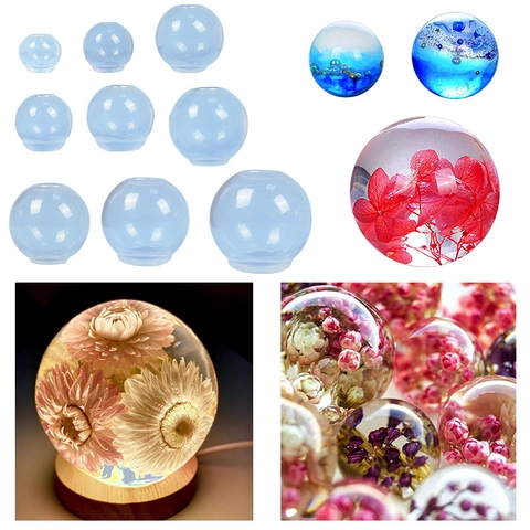 Sphäre Silikonformen Hochtransparent Kugelform Gusswerkzeug Für Heimwerker Harzhandwerk Und Schmuckherstellung Ornament