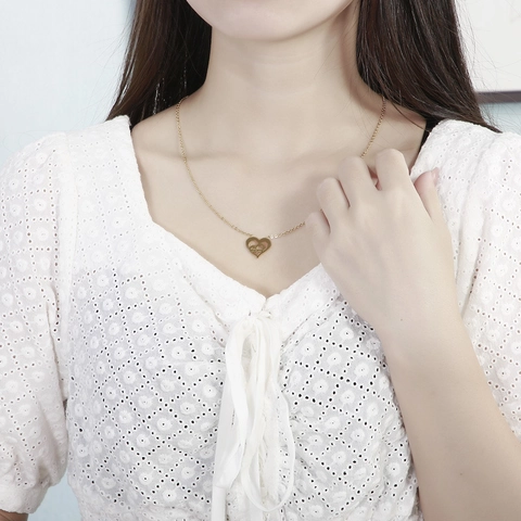Edelstahl Gold Herz Halskette Mit Mom Buchstaben Doppelherz Anhänger Muttertagsgeschenk Für Damen Eleganter Schmuck