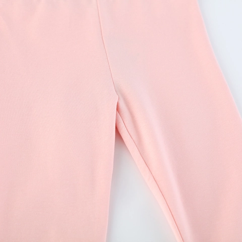 Girls Cotton Leggings Soft Elastic Pants Rabbit Patch Embroidery Middle Waist Toddler Trousers Casual
