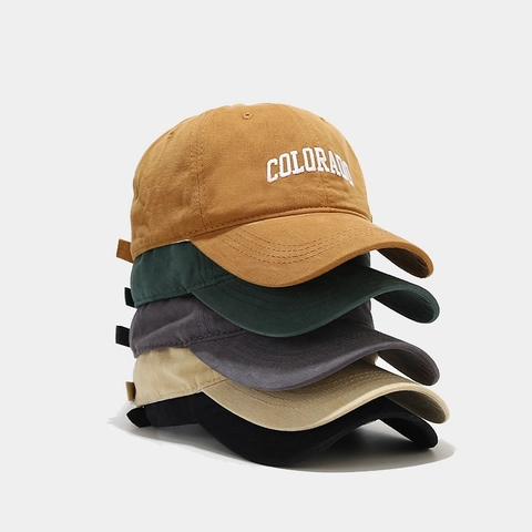 Berretto Da Baseball In Cotone Vintage COLORADO Ricamato Regolabile Protezione Solare Cappello Uomo Donna