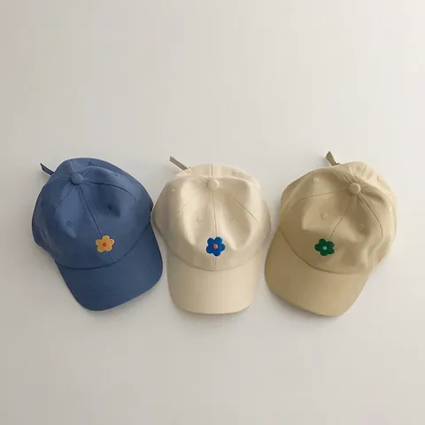 Süße Kinder Baseballkappe Mit Blumenstickerei Für Jungen Mädchen Weiche Baumwolle Verstellbarer Sonnenschutz Hut Kinder Casual Mode Outdoor Kappe