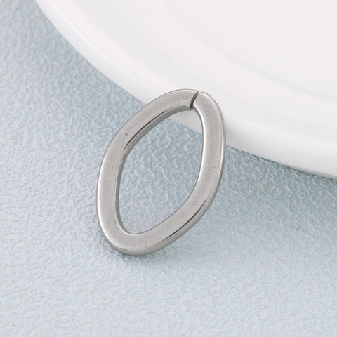 Anillos Retorcidos Ovalados Geométricos De Acero Inoxidable Conectores De Joyas Accesorios De Bricolaje Estilo Simple