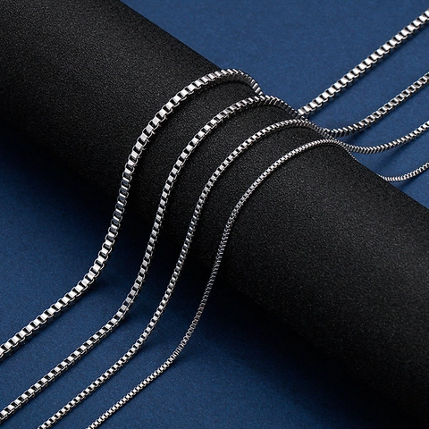 Collar De Cadena De Caja Acero Inoxidable Cadena De Eslabones Venecianos Para Hombres Mujeres Joyería De Moda Minimalista Gargantilla