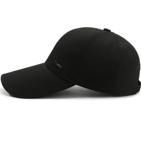 Gorra De Béisbol Ala Larga Sombrero Protección Solar Color Sólido Mezcla Algodón Minimalista Informal Aire Libre Unisex Placa De Metal