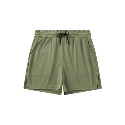 Men Sports Shorts Breathable Mesh Polyester Elastic Drawstring Waist Casual Fitness Gym Running Training Shorts For Men
