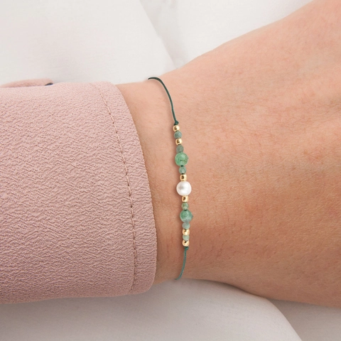Handgefertigtes Gewebtes Armband Mit Naturstein Süßwasserperle Kupferperlen Verstellbarer Böhmischer Geburtstag Schmuck Damen