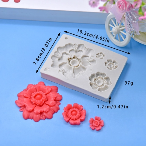Flower Silicone Mold Chrysanthemum Daisy Shape For Fondant Chocolate Cake Decoration DIY Baking Tool