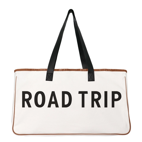 Bolso Tote de Lona de Gran Capacidad para Mujer Estampado de Letras Elegante Bolso de Hombro Bolso de Playa Duradero Bolso de Viaje