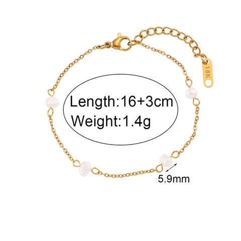 Mode Edelstahl Süßwasserperle Halskette Elegante Vakuumvergoldete Goldkette Schmuck Für Damen Täglich Dating Geschenk