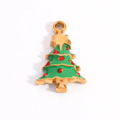 Roestvrijstalen Kersthangers Voor DIY Sieraden Maken Kleurrijk Emaille Rendier Kerstman Bel Kerstboom Hangers Festival Mode Ketting Armband Accessoires