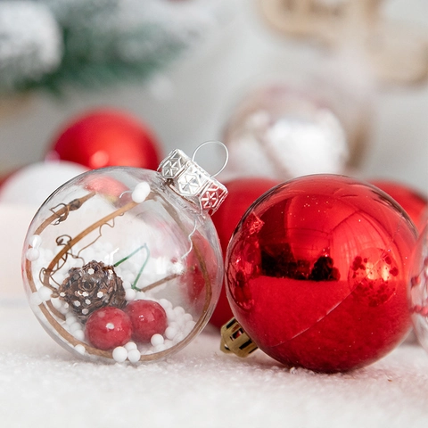 Kerstballen Kunststof Glitter Mat Glanzend Geschilderde Ballen Voor Vakantieboom Feest Decoratie Festieve Hangende Decoratie