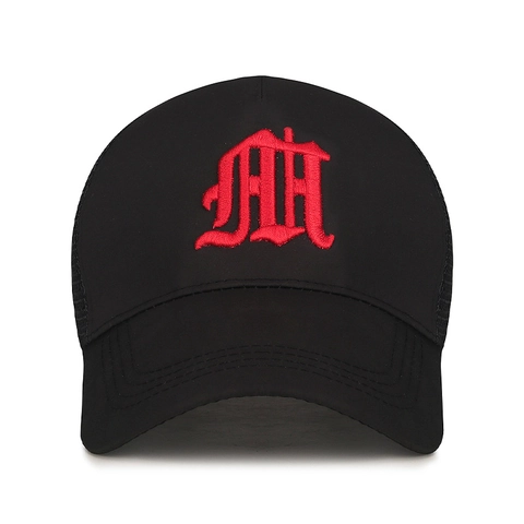 Gothic Buchstaben Bestickt Trucker Hat Mesh Atmungsaktiv Baseball Cap Streetwear Verstellbar