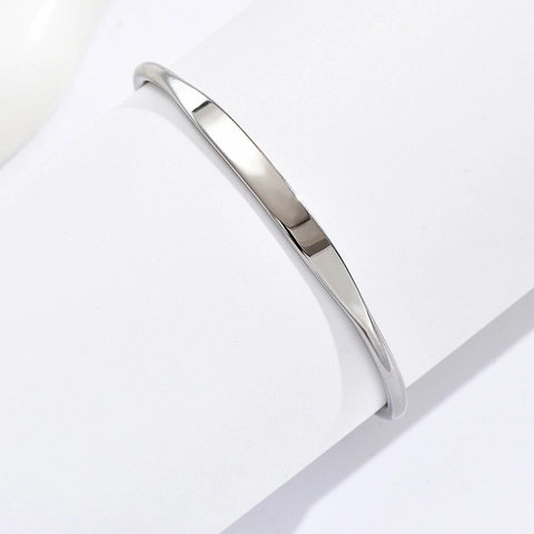 Minimalistischer Titanstahl C-Förmiger Offener Armreif Stahlkugeln Geometrisch Polierter Edelstahl Manschettenarmband Herren Damen