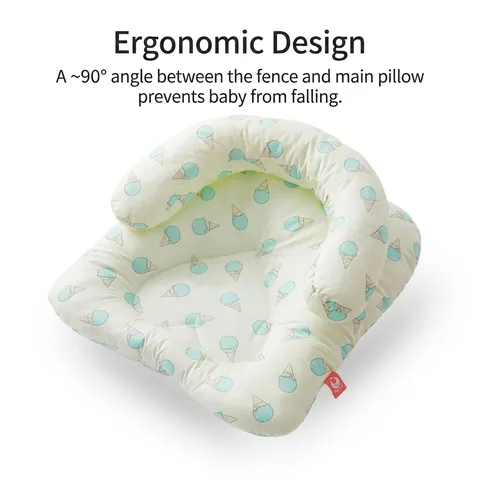 Cuscino Allattamento Neonato Cotone Pendenza Antireflusso Supporto Ergonomico Imparare A Sedersi Forma U