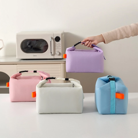 Sac À Déjeuner Isolé Tissu Oxford Doublure En Aluminium Imperméable Sac À Déjeuner Portable Pour Bureau École Pique-Nique